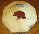 Double Sided Buffalo Hide Medicine Drum - Hand Painted