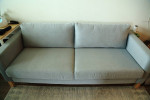Fabric three-seat IKEA sofa