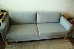 Fabric three-seat IKEA sofa