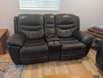 Electric Reclining Sofa/Love Seat Brown
