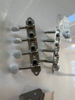 Mandolin Tuners and Tailpiece - Chrome