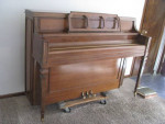 Reduced-Yamaha Upright Piano with Matched Bench