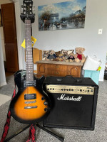 Combo Les Paul Epi Special Electric Guitar & Marshall Amp.