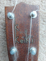 Vintage 1960s Hawaiian Mahogany Wood K Keiki Ukulele