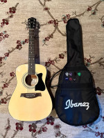 3/4 Ibanez acoustic guitar, bag