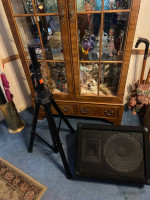 Giant stand and Crate speaker with amp