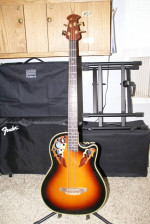 Ovation 4 String Acoustic/Electric Bass Guitar