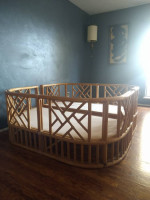 2 Rattan Chippendale sofa loungers