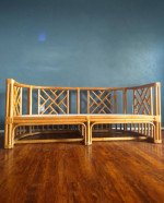 2 Rattan Chippendale sofa loungers