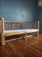 2 Rattan Chippendale sofa loungers