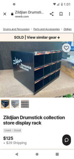 Vic Firth retail drumstick cubby rack