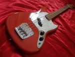 2022 Fender Vintera 60's Mustang Bass Guitar Fiesta Red.