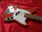 2022 Fender Vintera 60's Mustang Bass Guitar Fiesta Red.