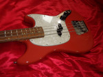 2022 Fender Vintera 60's Mustang Bass Guitar Fiesta Red.