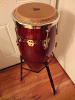 LP Aspire conga drums with stand