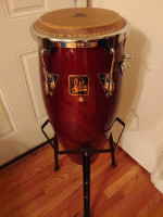 LP Aspire conga drums with stand