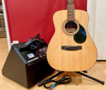 Cort Acoustic Electric Guitar and Amp + Accessories