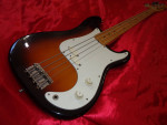 Vintage 1983 Squier Japan SQ Bullet 34 Bass Guitar Sunburst.
