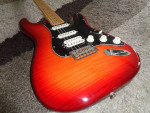 2018 Fender Player MIM Stratocaster Guitar HSS Plus Top Aged Cherry.