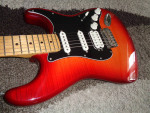2018 Fender Player MIM Stratocaster Guitar HSS Plus Top Aged Cherry.