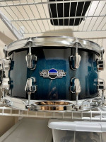 Ludwig Epic "Brick" snare drum is a massive 20-ply, 15mm thick and 10-lug 14 x 7