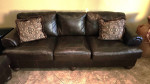 Ashley Leather Sofa and Love Seat