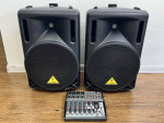800 watt Behringer PA DJ Karaoke Live Band Sound System