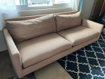 Room & Board Jasper Sofa, 86” in Pelham Taupe Weave w/ Walnut tapered