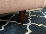 Room & Board Jasper Sofa, 86” in Pelham Taupe Weave w/ Walnut tapered