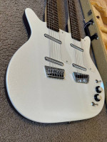 Danelectro White Pearl 12 / 6 String Double Neck Electric Guitar