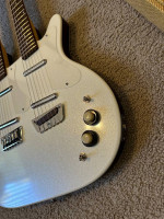 Danelectro White Pearl 12 / 6 String Double Neck Electric Guitar