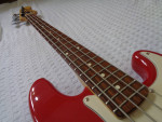 RARE 2003 Fender MIM Precision Jr. Short Scale Bass Guitar Torino Red