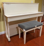 White SCHIMMEL upright piano - Germany made  , like new