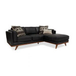 Mid century modern leather sectional chaise sofa couch article cb2