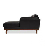 Mid century modern leather sectional chaise sofa couch article cb2