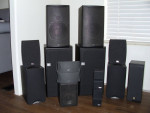 SPEAKERS: 5 JBL- 4 BOSE - 2 KLIPSHC - 2 BOSTON - 1 MEMOREX (14 TOTAL)