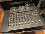 Mackie PA amp, mixer, and 15” EV speakers