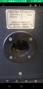 Marshall 1985 vintage JCM800 412 B speaker cabinet