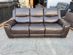 Carey Leather Power Reclining Sofa with Power Headrests