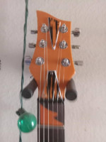 Custom orange leopard tiger electric guitar