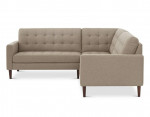 corner sectional sofa, upholstered and tufted