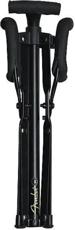 Two Fender electric guitar stands