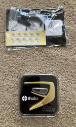 Thalia capo - gold with celtic wood inlay, first generation