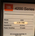 JBL 4206 Studio Monitors and Reference amp