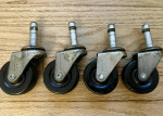 Four (4) Wheel Casters from Fender Rumble 350 Bass Amp Fits Other Amps