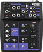 Gemini Sound Audio Equipment GEM-05USB Compact 5 CH mixer