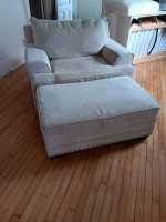 BOB'S Cream colored sofa and Chair & Misc furniture/decor