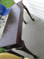Queen Anne Mahogany Console SOFA Table with 2 drawers