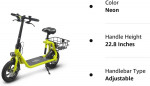 Blue Electric Scooter Bike for Adults Commuter around the area