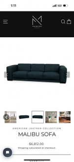 American Leather Malibu Sofa & Ottoman (Delivery Available)